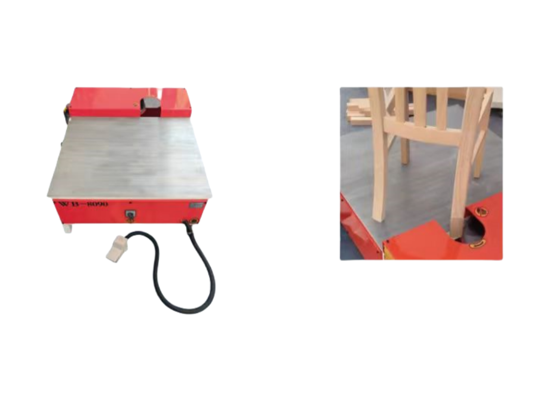 Chair foot leveling machine